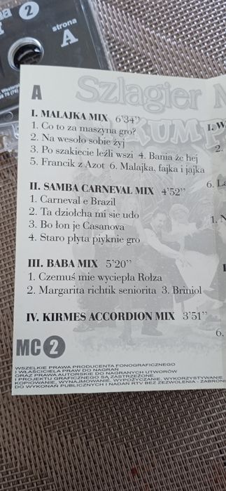 Kaseta MC-Szlagier Maszyna-,,kumpliki,,