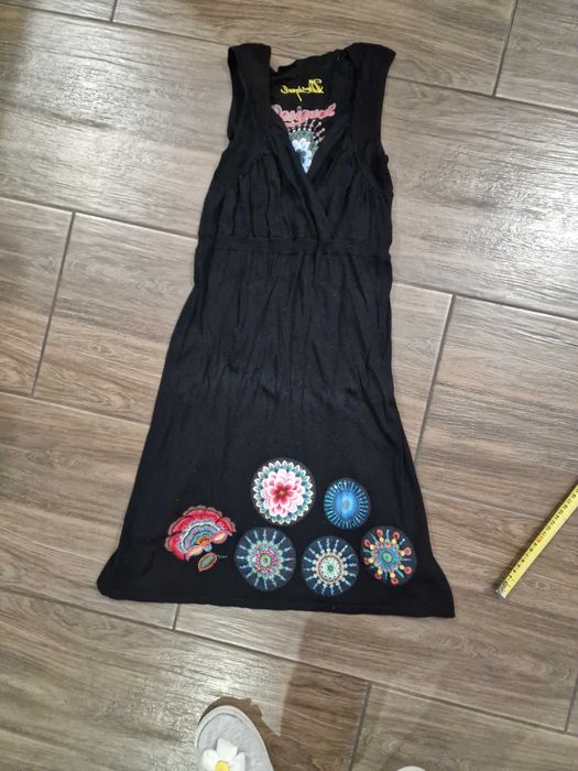 desigual czarna sukienka cienka dzianina