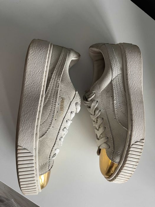 Buty puma suede platform gold trampki sneakersy