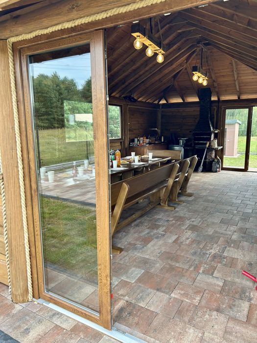 Wolny 17-19 kwietnia!!!! Jacuzzi  zadaszone Altana Kominek ElektrDomek pod lasem 8 os