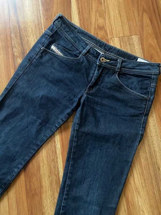 S m diesel spodnie jeans dopasowane ciemne dzins 36 38 basic jakosc