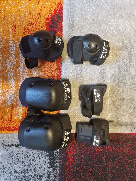 187 killer skate pads 3-zestaw S/M czarny
