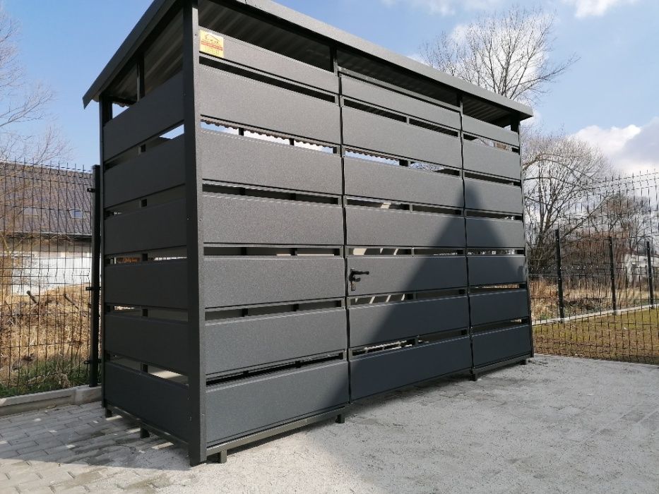 Wiata śmietnikowa, altana, BOX, wiata rowerowa - WZORY, KOLORY