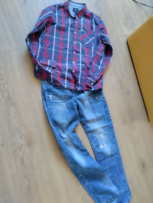 Komplet spodnie plus koszula