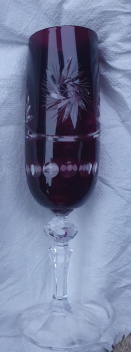 Kryształowe kieliszki ręcznie szlifowane, unikat .