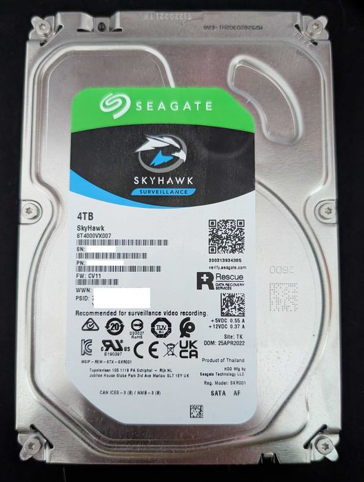 Disco rígido Seagate SkyHawk 4TB