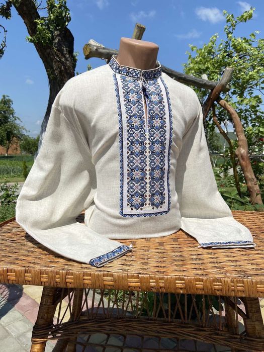 вишиванка чоловіча на льоні, парні вишиванки