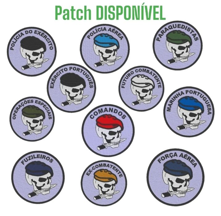Patch militar em bordado com velcro