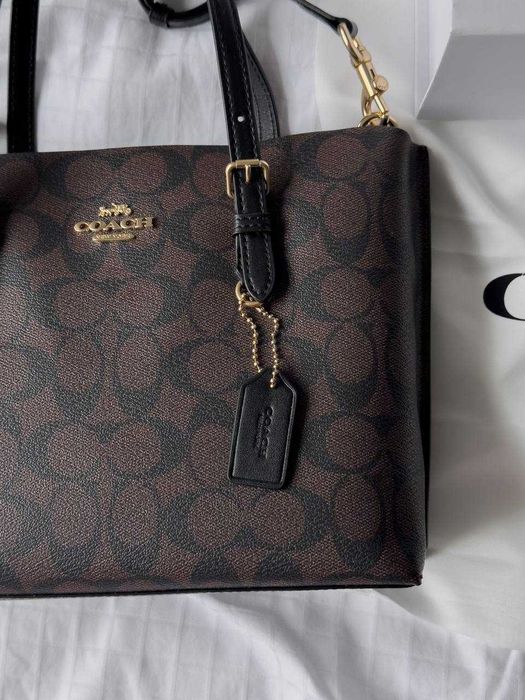 Шкіряна сумка Coach mollie tote 25см