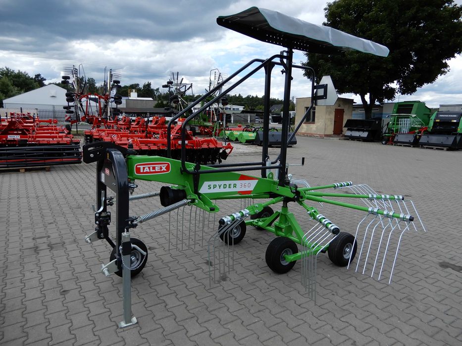 Zgrabiarka Karuzelowa TALEX SPYDER 3,6m 4,2m tandem WOM koło kopiujące