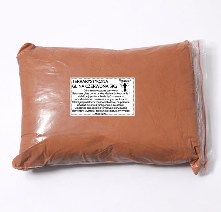 Glina do Terrarium Czerwona 5 kg, Glina Terrarystyczana naturalna