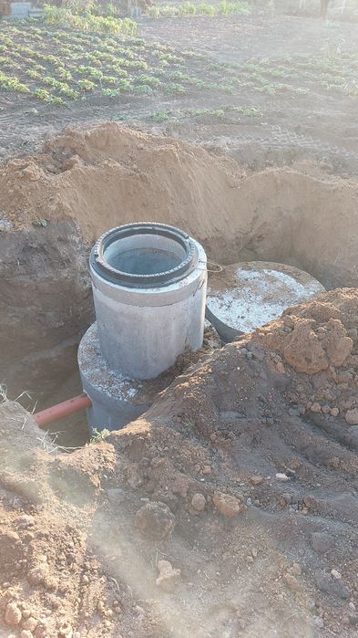 Кольца бетонные, септик , яма , канализация . Колодец.