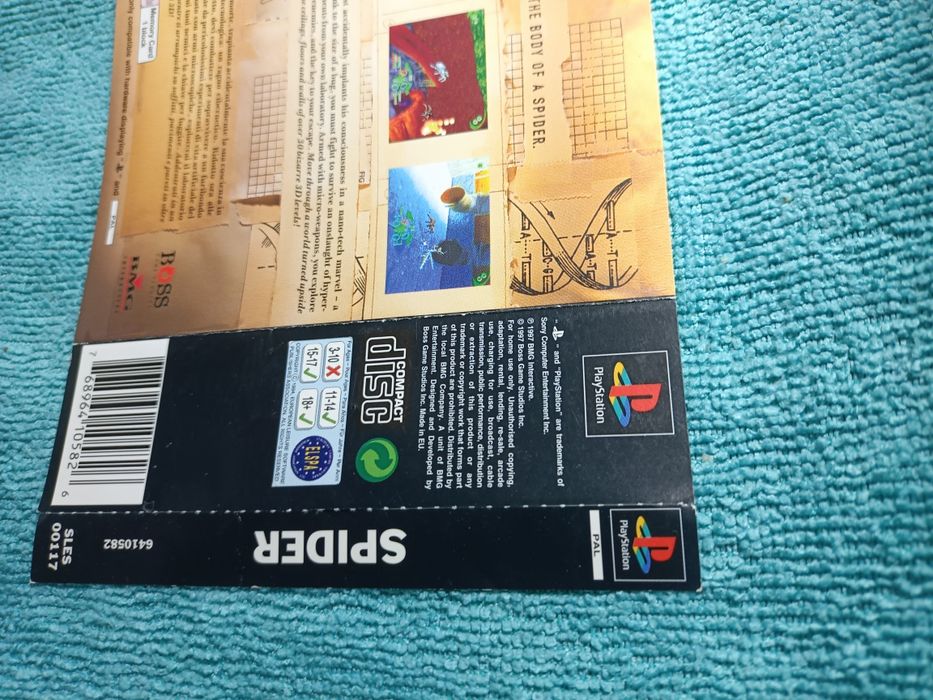 Ps1 PSX Spider psone PlayStation 1 Okładka Tylnia