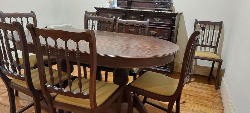 Conjunto de Sala | Mesa de sala de jantar + 8 cadeiras