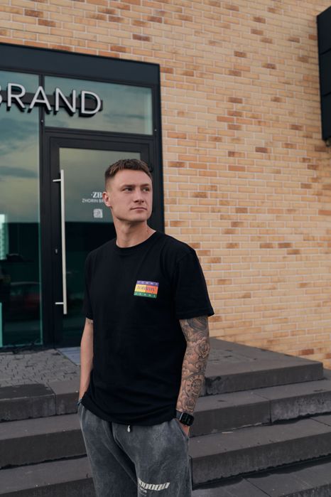 Футболка Tommy Jeans regular summer flag T-shirt in black