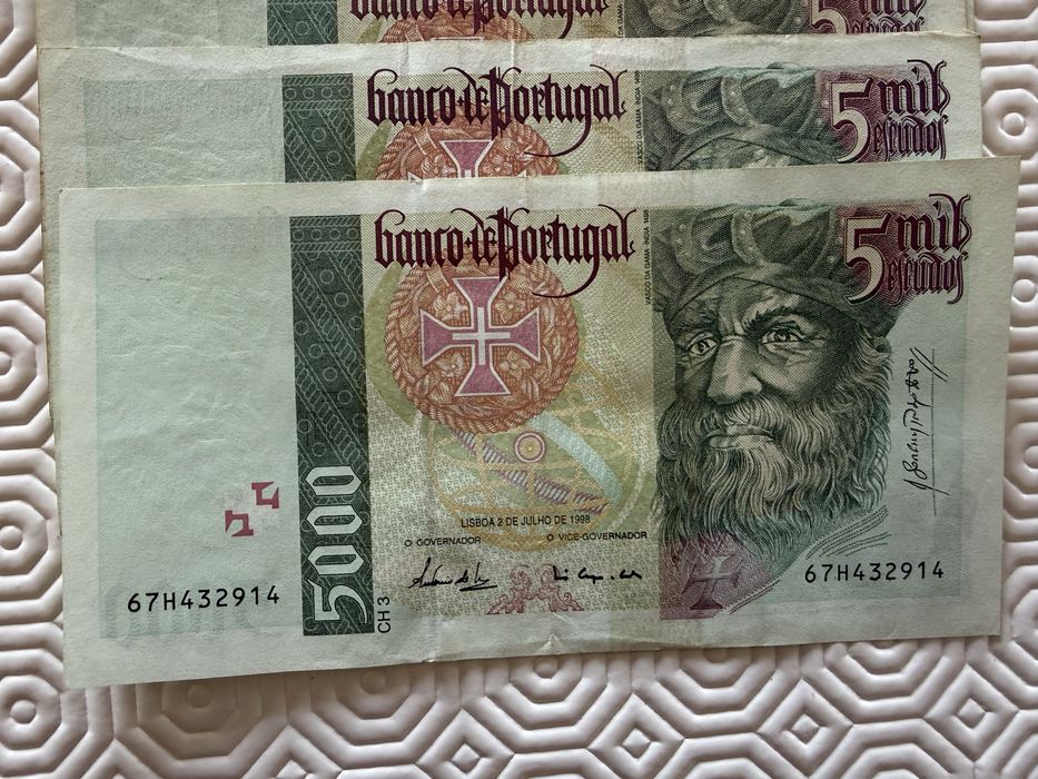 Varias Notas Escudos Portugal e Angola e Pesos