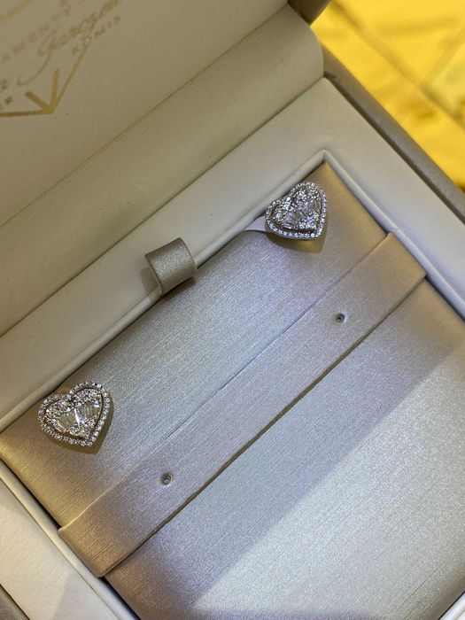 Kolczyki z diamentami Serce 0.66 CT Certfikat HRD VVS - E 750