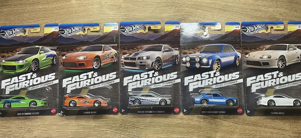 Hot Wheels Fast and furious Set 5/5. Zestaw