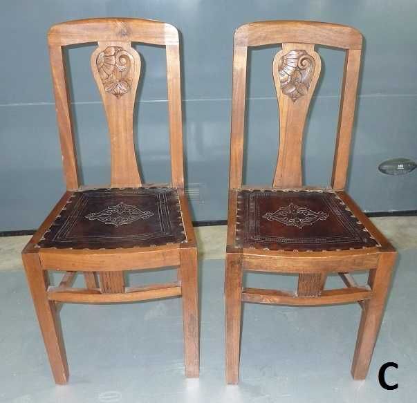 Lote de 2 cadeiras vintage