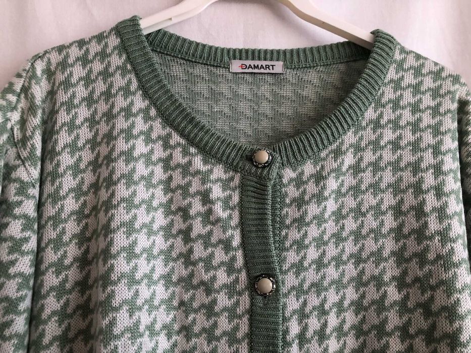 sweter damski wzór pepitka