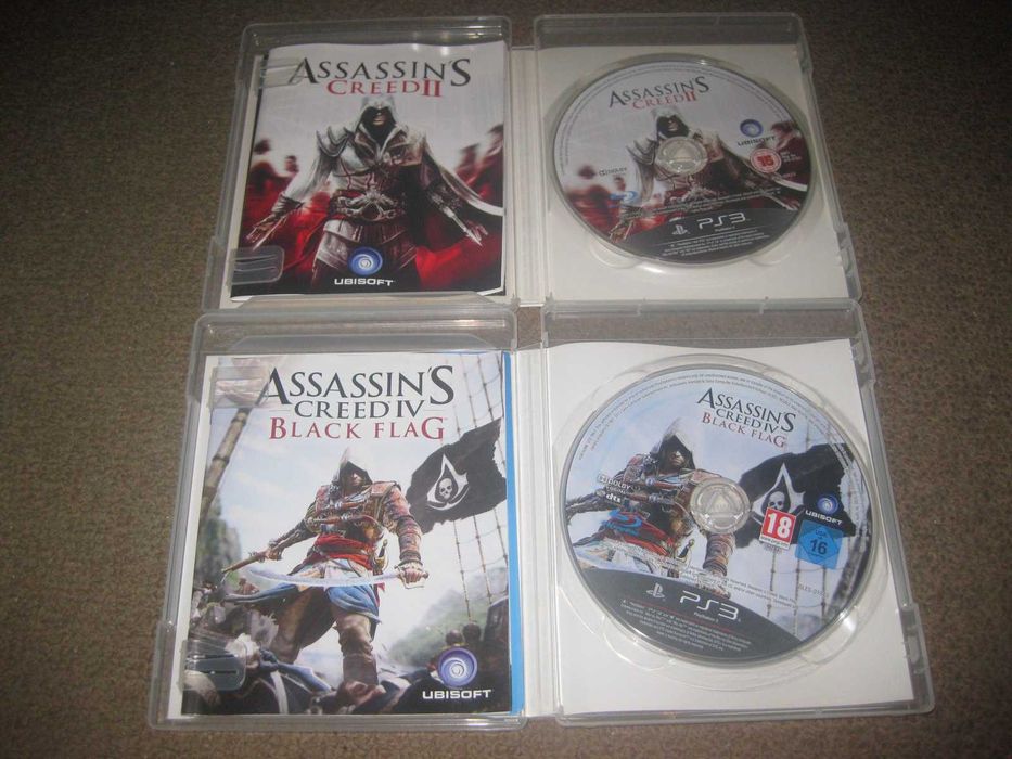 2 Jogos "Assassins Creed" PS3/Impecáveis/Completos