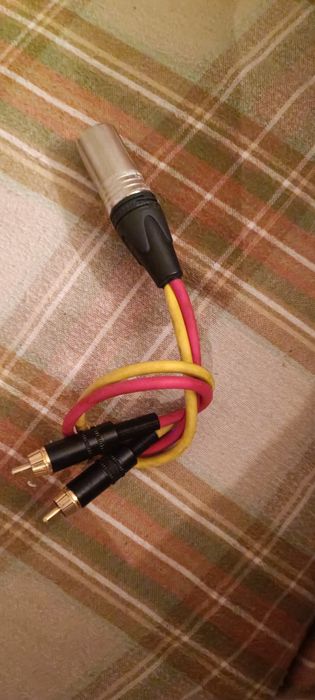 Cabo Adaptador Xlr Macho Para 2 Rca