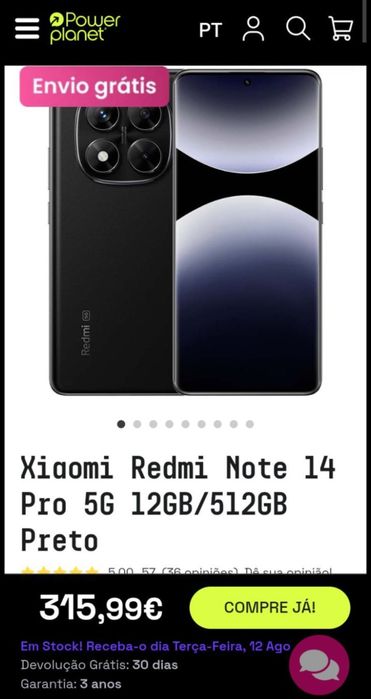 Redmi Note 14 Pro 5G 12Gb 512Gb AMOLED Xiaomi melhor custo benefício