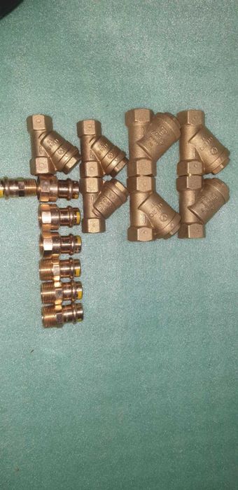 Filtr skośny mosiężny do gazu wody dn20