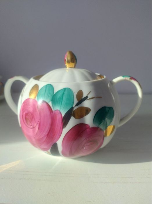 Чайник Цукорниця Дульово Дулево Агашка ручний розпис рідкісні