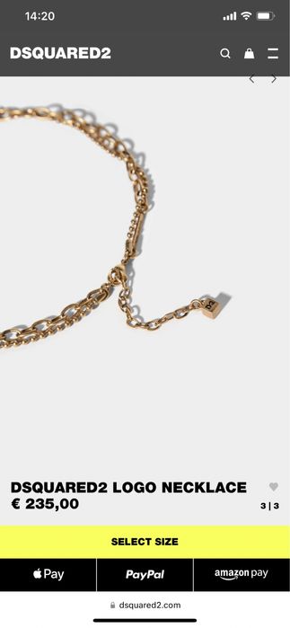 Colar novo da DSQUARED2 nunca usado. Novo na caixa