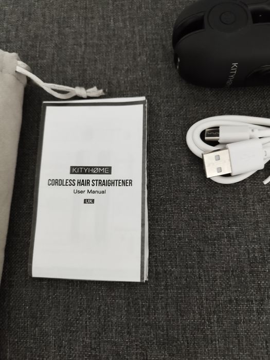 Bezprzewodowa mini prostownica do włosów Kityhome podróżna 2w1