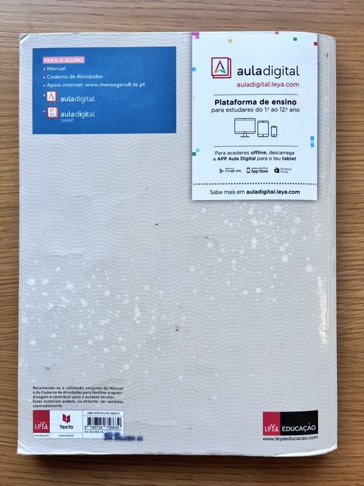 Manual e Caderno de Atividades de Português – 8.º Ano