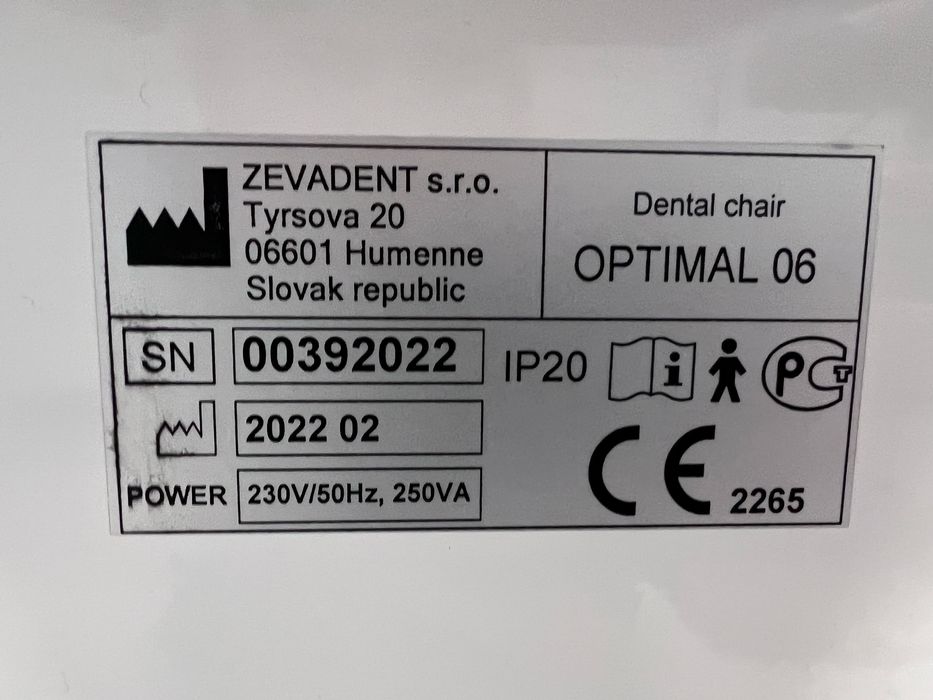 Sprzedam fotel stomatologiczny OPTIMAL 06 2022 – bardzo dobry stan