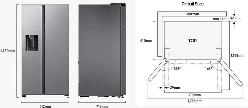 (NOVO) Frigorífico Americano SAMSUNG RS65DG5403S9EF