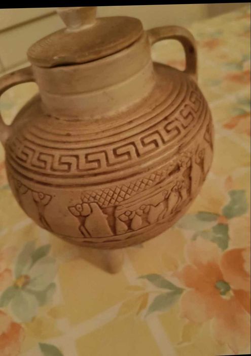 Clay Three-Legged Pot with Figures64738875148802122
