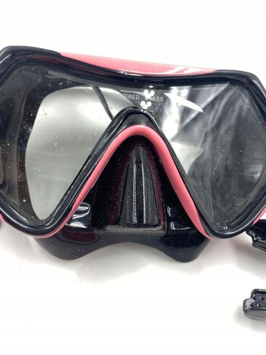 outlet okulary do nurkowania z rurką różowo czarne dla dorosłych opis
