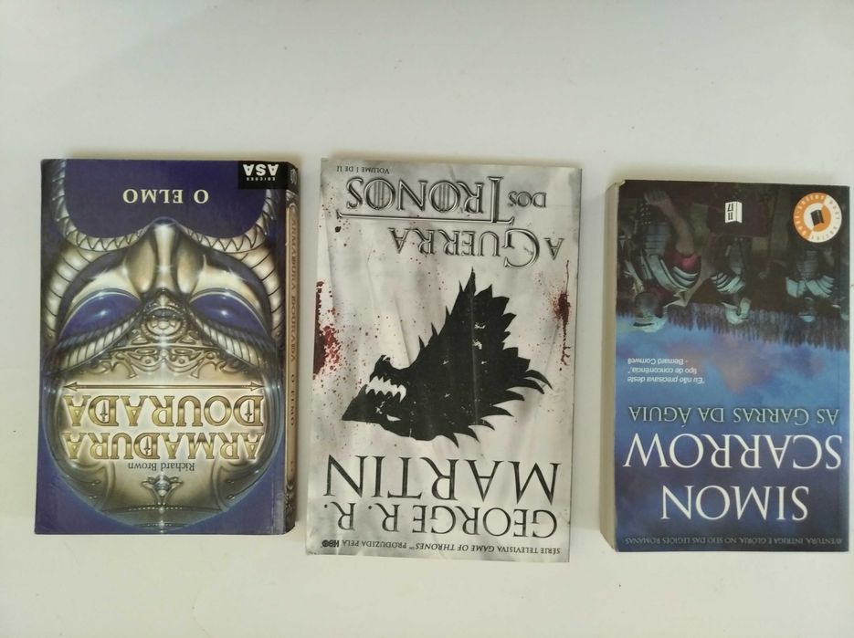 Livros: Os reinos do norte, A guerra dos tronos,etc