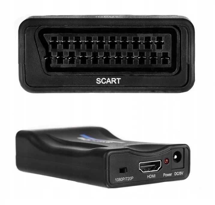 Adapter Konwerter HD Sygnału SCART AV Euro do HDMI * Video-Play