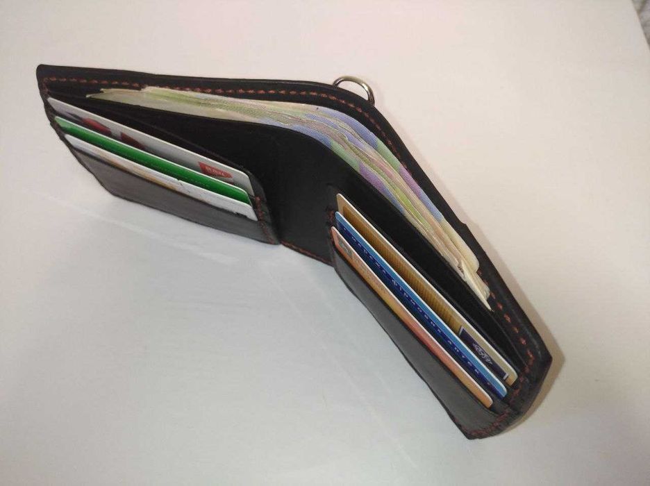 Крафтовий гаманець з натуральної шкіри