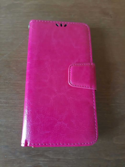 Różowe etui z klapką na telefon Google Pixel 2 XL, pasek na nadgarstek