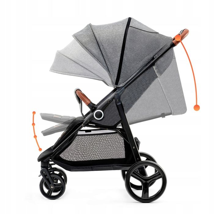Kinderkraft Wózek spacerowy GRANDE PLUS GREY