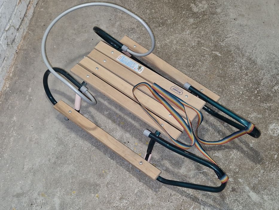 Sanki z oparciem, jak nowe, dla dziecka 1-2 lata