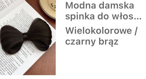 Klamra , spinka do wlowow