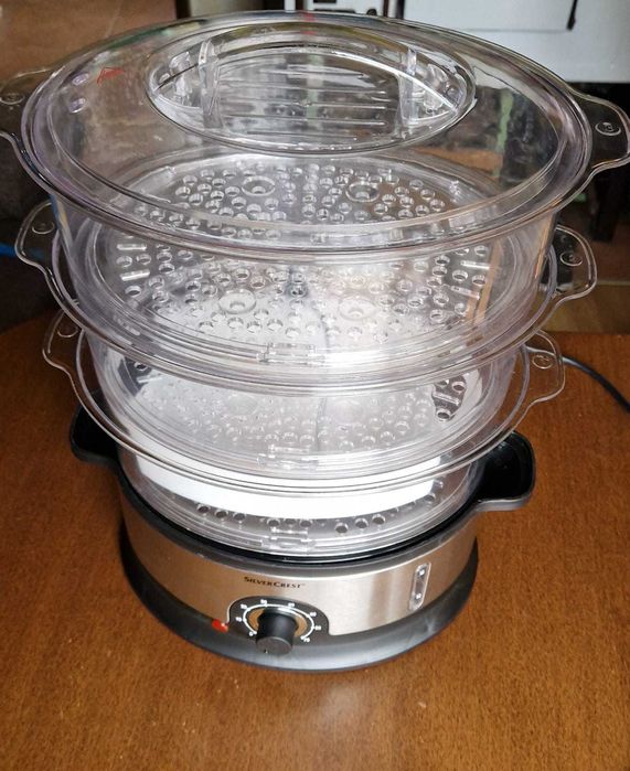 Parowar SilverCrest 800W – 3 pojemniki, stan jak nowy