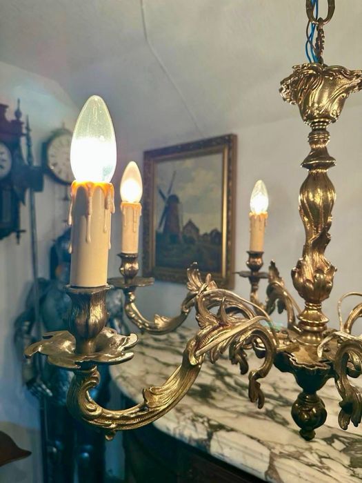 Люстра бронзова на 6 ламп 7463