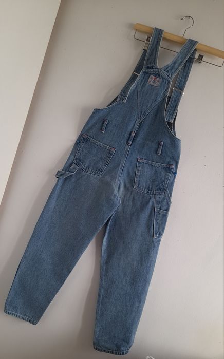 Jeansowe Spodnie ogrodniczki