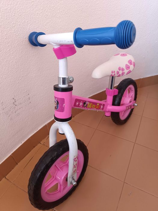 Bicicleta de Aprendizagem Roda 10'' Rosa Minnie Mouse