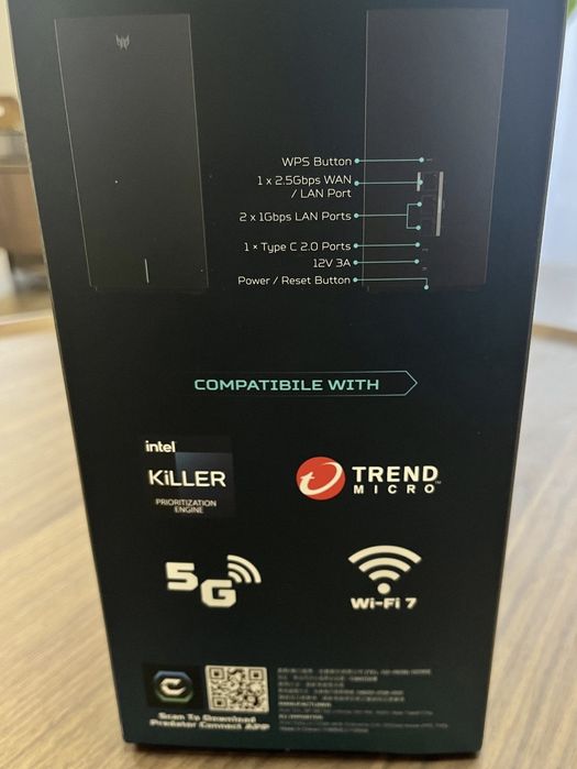 nowy ruter Acer Predator Connect X7 5G CPE w kolorze czarnym