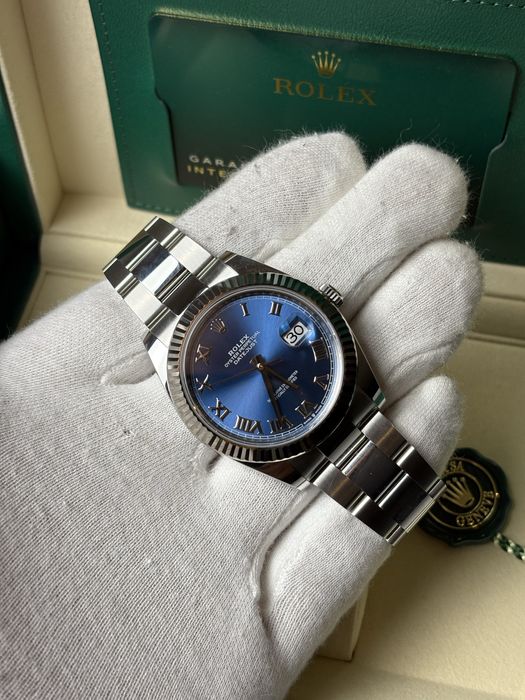 Rolex datejust 126334 roman blue dial 41mm