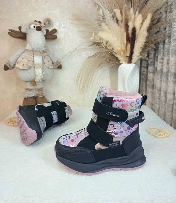 Дитячі зимові дутіки черевики Томм 28 29 30 31 32 для дівчинки чоботи